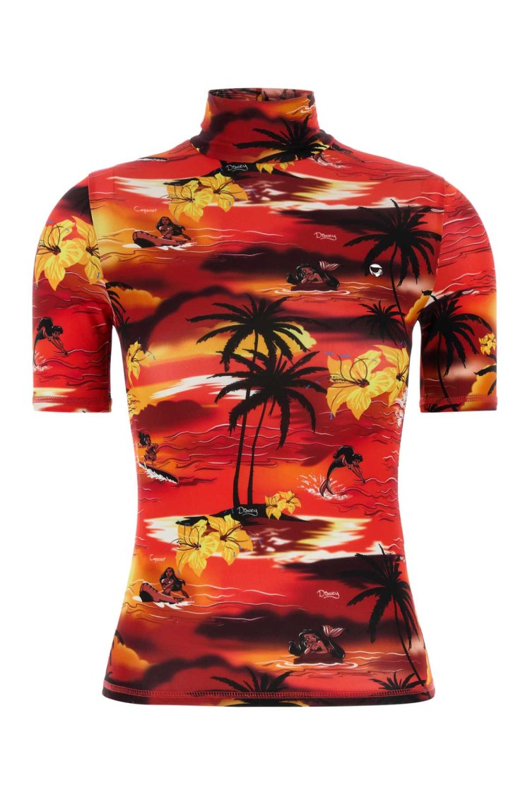 Coperni Printed Stretch Viscose T-Shirt