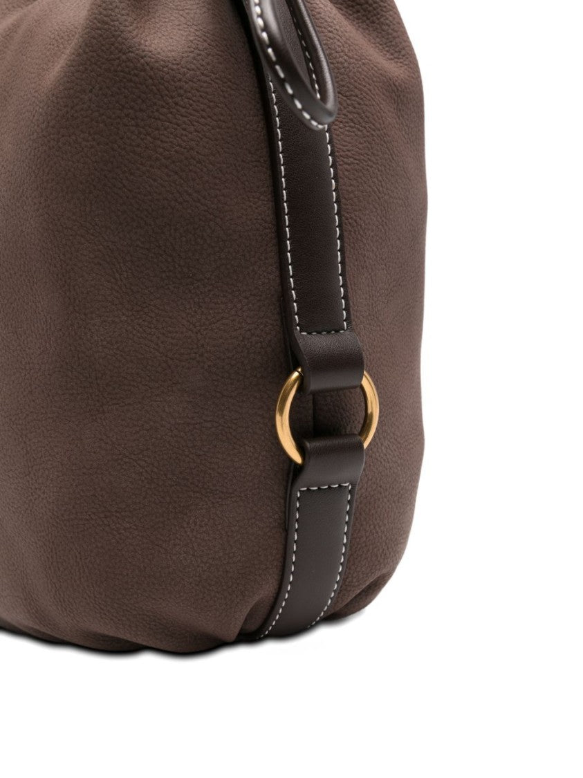 Liu Jo Brown Slouchy Drawstring Shoulder Bag