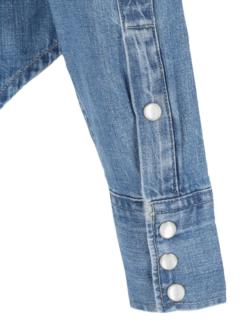 Polo Ralph Lauren Denim Shirt With Classic Collar And Vintage Wash