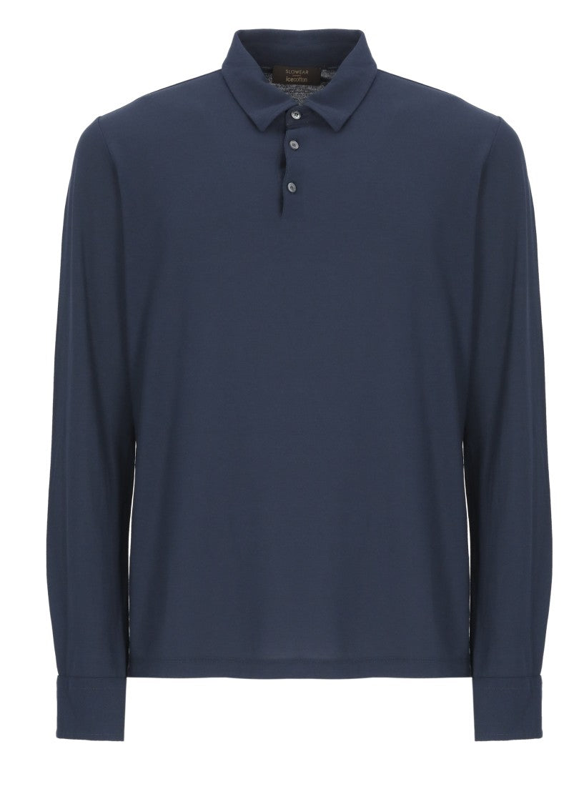 Zanone Blue Cotton Polo Shirt