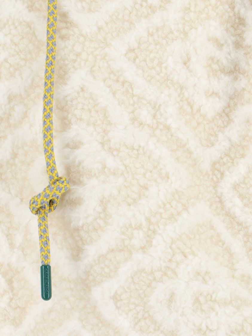 Casablanca Jacquard "Monogram" Fleece Jacket – White And Blue