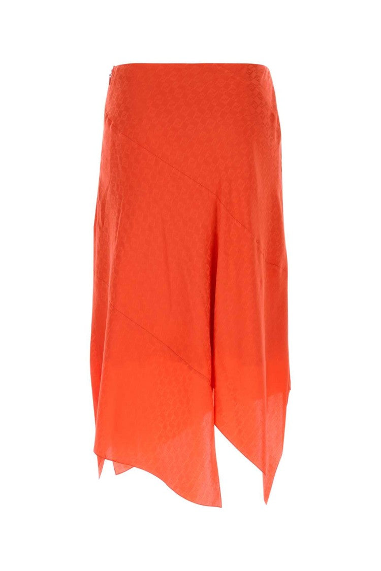 Fendi Coral Silk Skirt