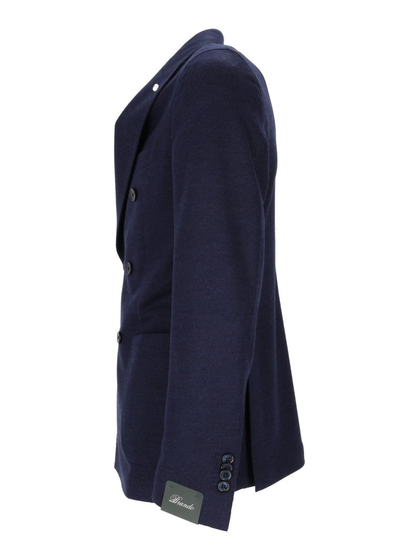 Brando-Lubiam Double-Breasted Blazer With Structured Silhouette And Notched Lapel