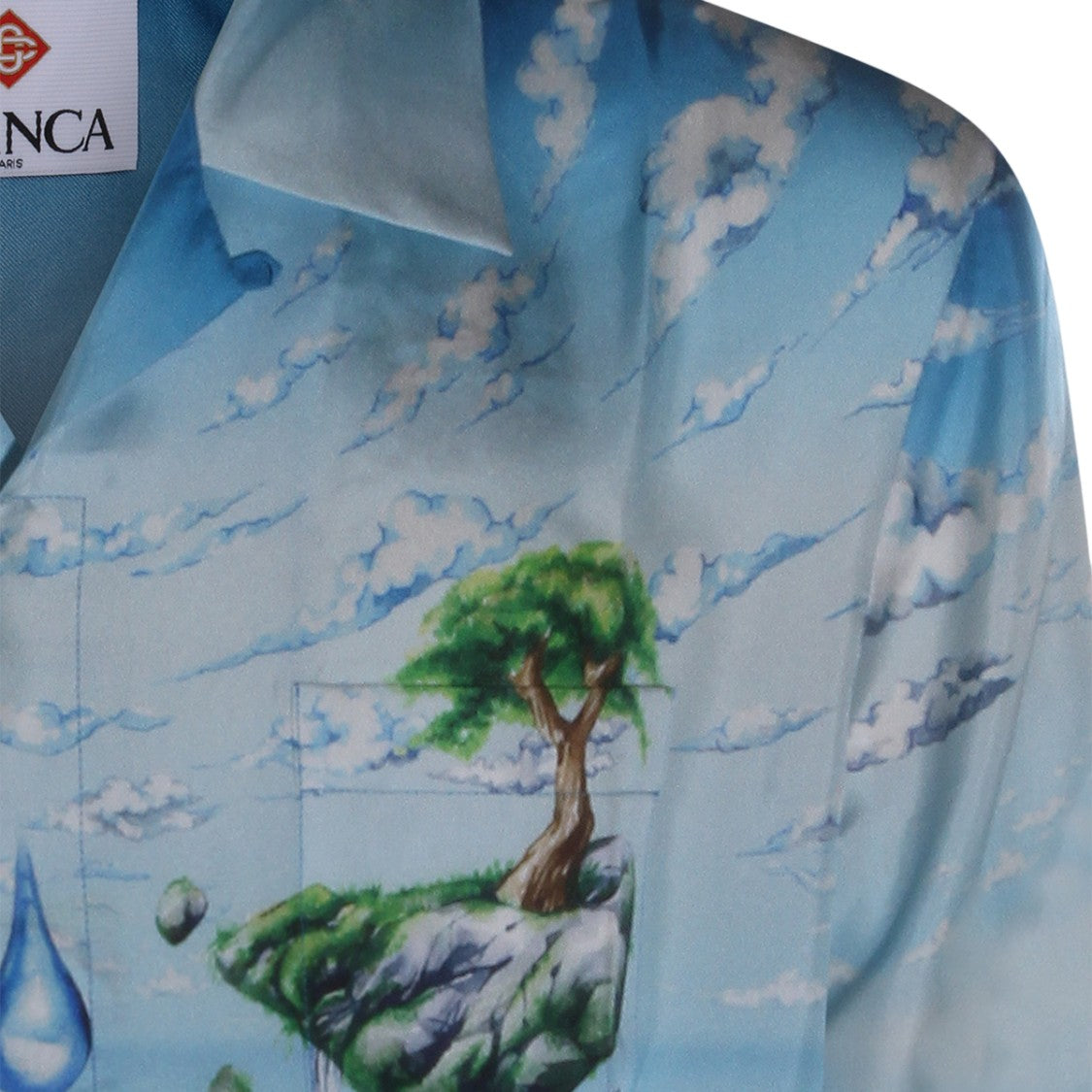 Casablanca Surreal Aquatic Print Long-Sleeve Shirt