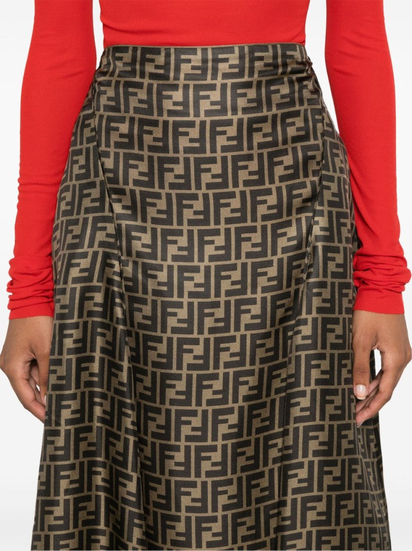 Fendi A-Line Midi Skirt