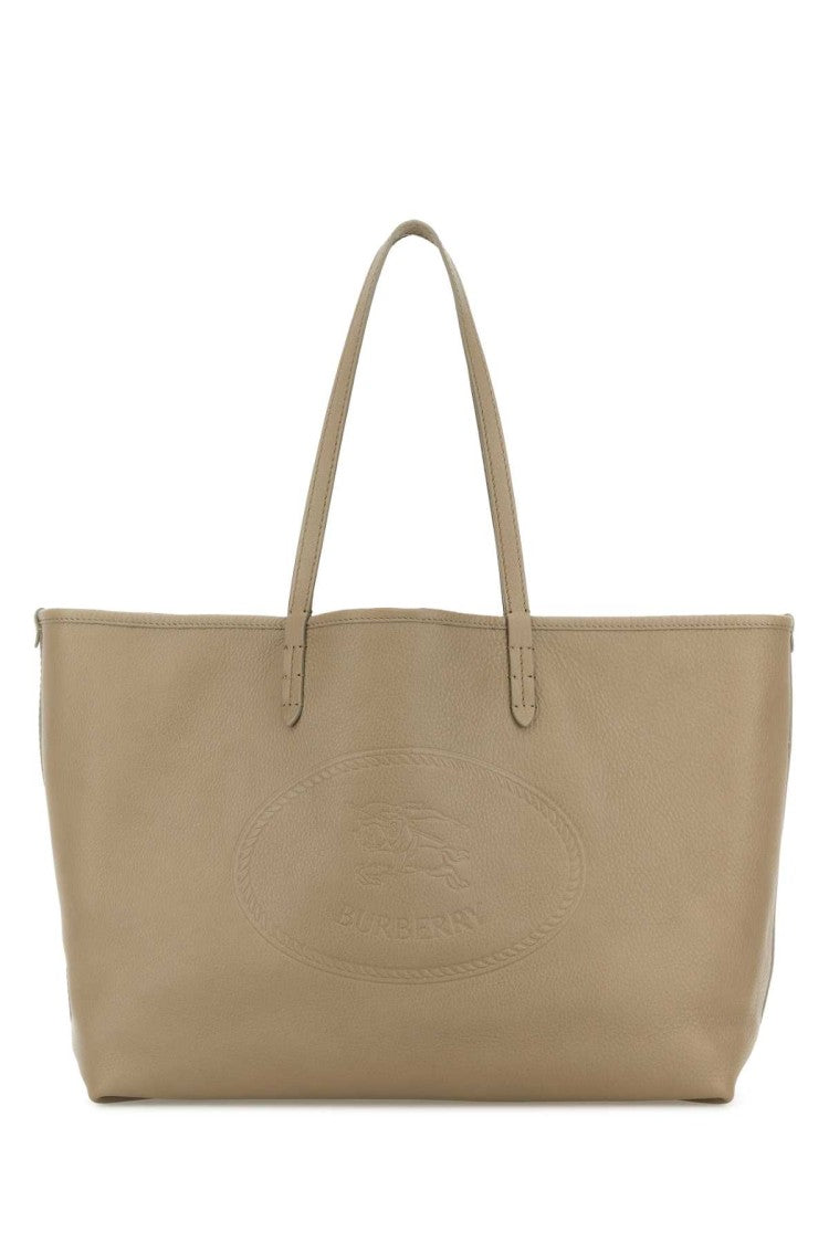 Burberry Cappuccino Leather Shopping Bag