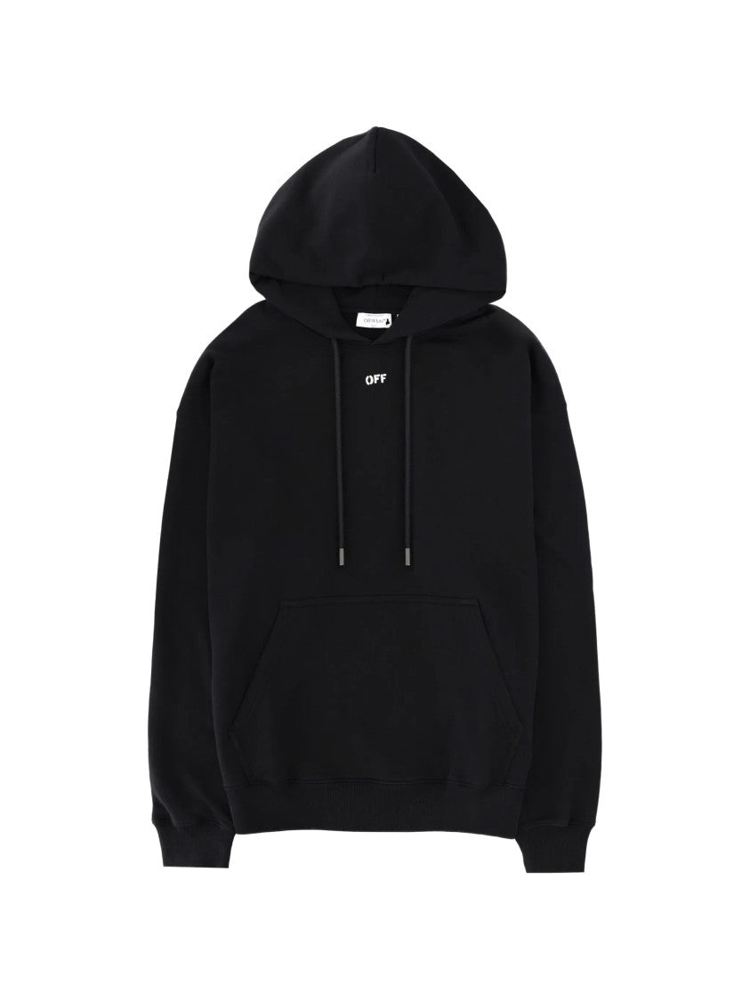 Off-White Black 3D Arrow Spray Cotton Hoodie