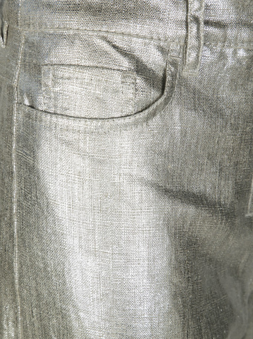 Max Mara Wide-Leg Pants With Shiny Finish