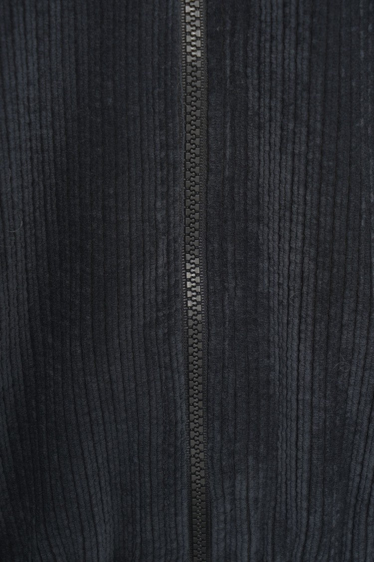 8Pm Ribbed Knit Top With High Collar And Full-Length Zipper