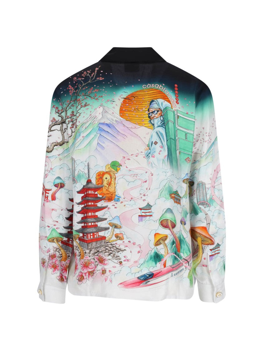 Casablanca Multicolour Patterned Shirt With Classic Collar