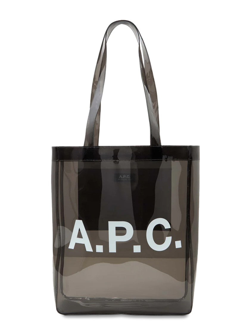 A.P.C. Transparent Tote Bag With Smoky Grey Tint