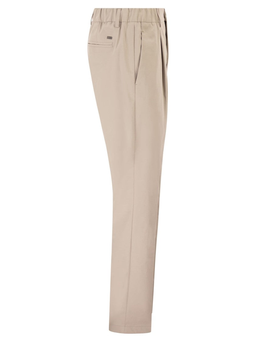 Herno Mechanical Stretch Twill Fabric Trousers