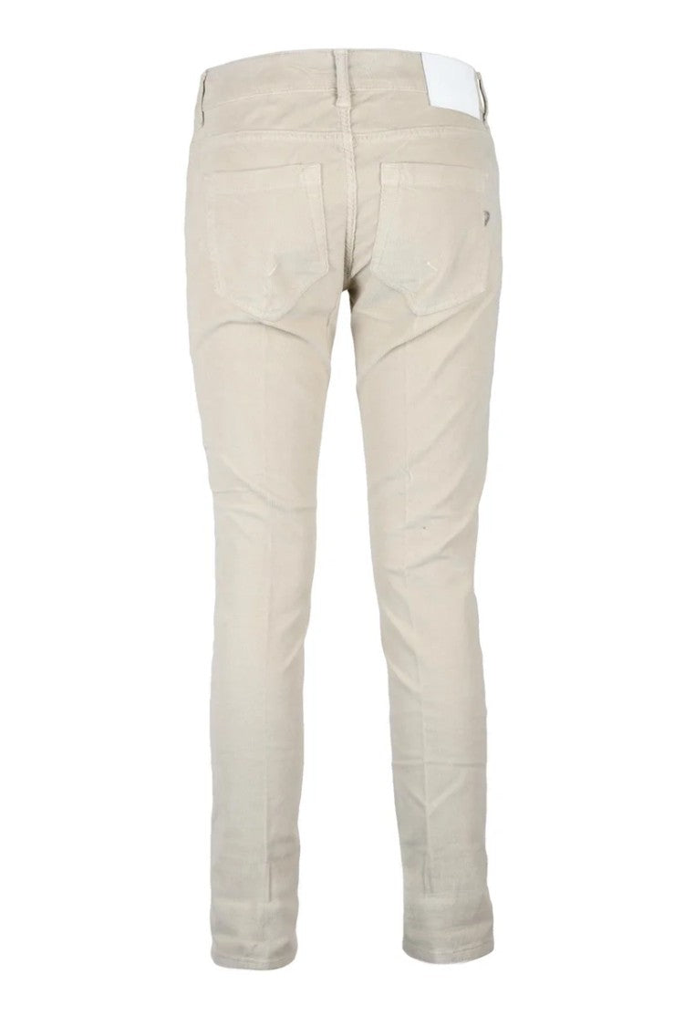 Dondup Monroe Velvet Trousers - White