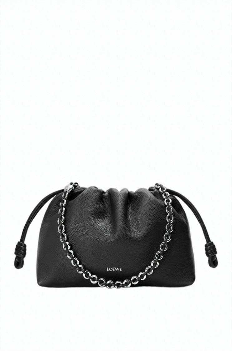 Loewe Gathered Top Calf Leather Shoulder Bag