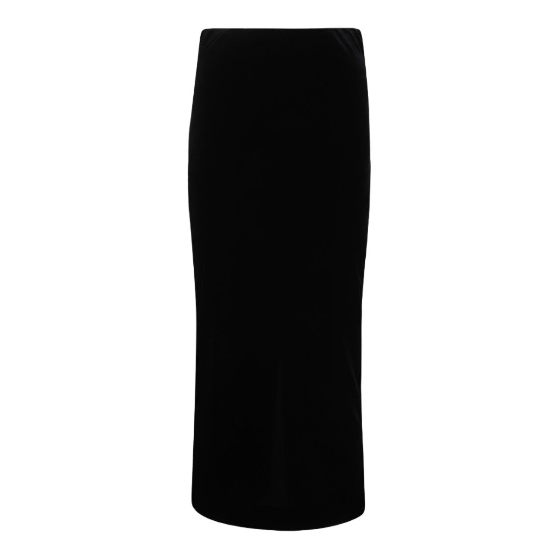 Alberta Ferretti Long Black Skirt With Straight Silhouette And Subtle Slit