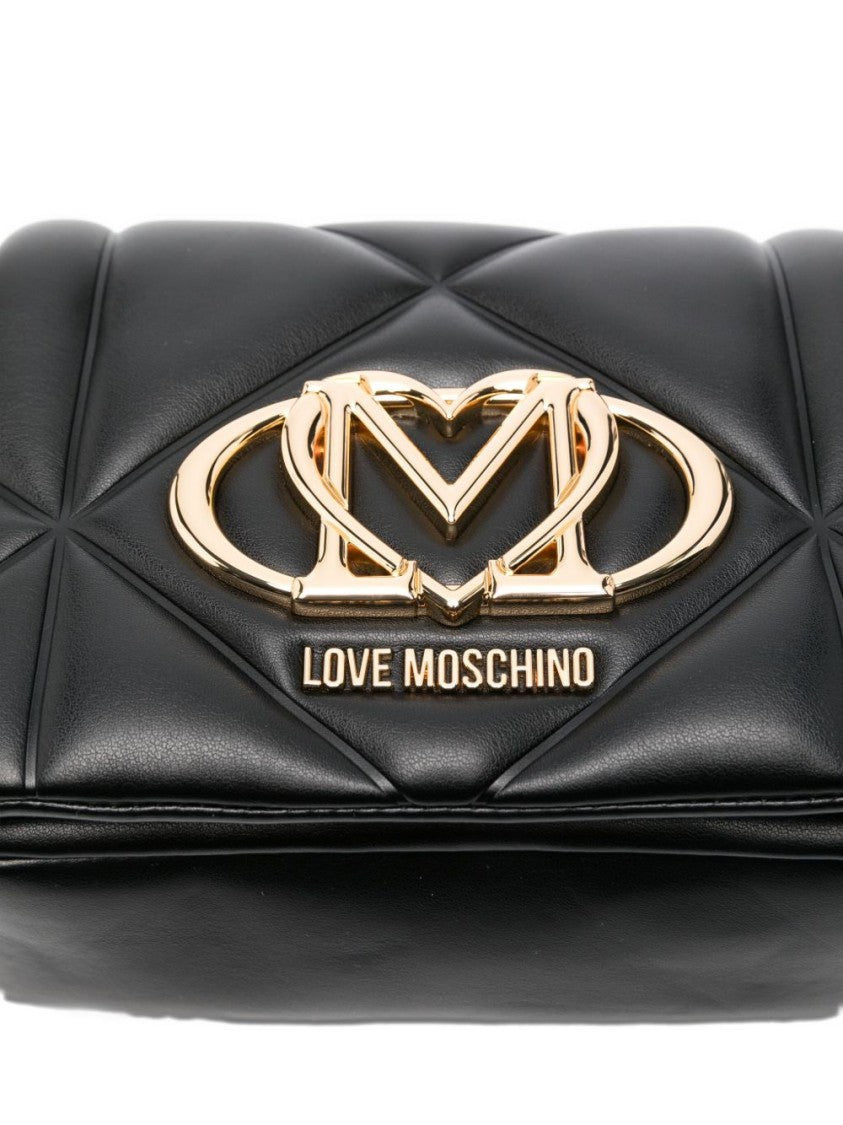 Love Moschino Geometric Quilted Shoulder Bag With Gold-Tone Hardware