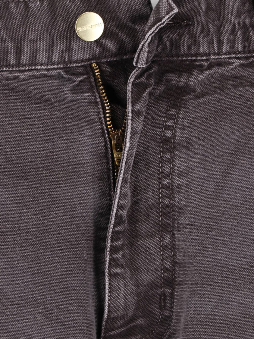 Carhartt Wip Brown Og Double Knee Organic Cotton Denim Wide-Leg Pants