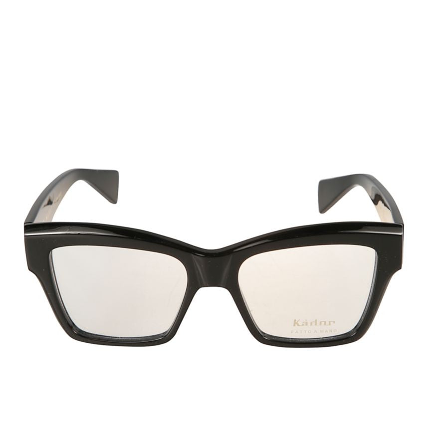 Kador Charm Bold Rectangular Frame Sunglasses In Glossy Black Finish