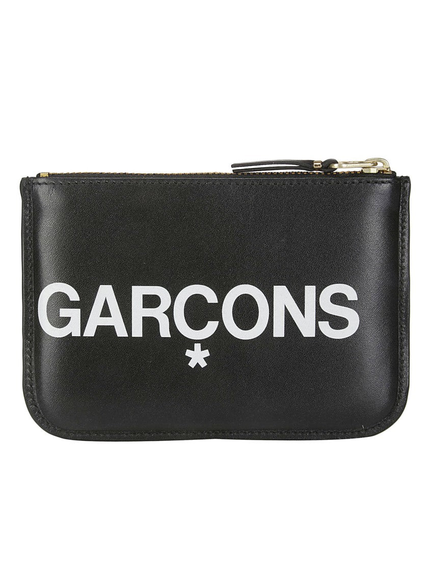 Comme Des Garçons Smooth Leather Pouch With Bold Logo