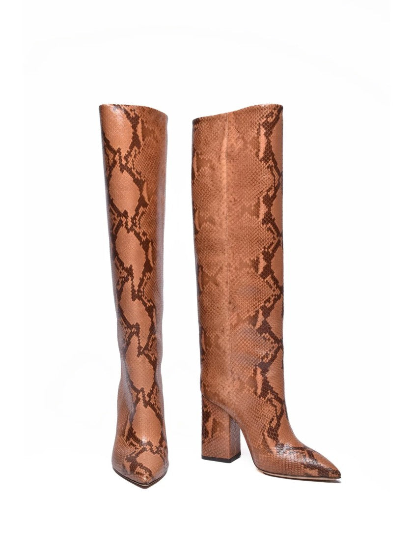 Paris Texas Paris Texas Python Leather Boot - Brown