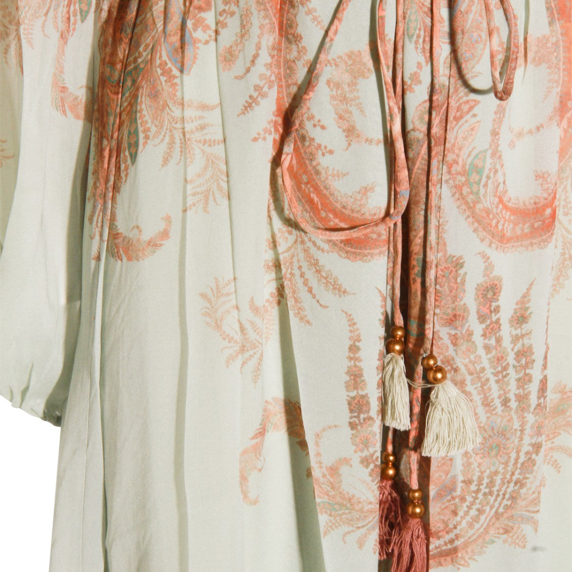 Zimmermann Asymmetrical Hem Mint Dress With Ruffle Details