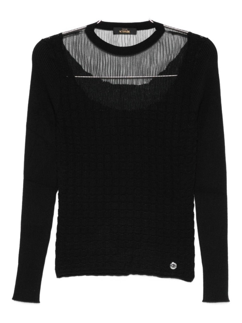 Twin-Set Classic Black Sweater With Timeless Silhouette