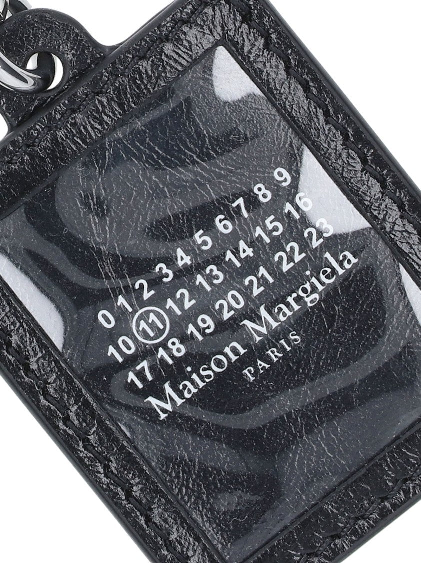 Maison Margiela Keychain In Black Calfskin