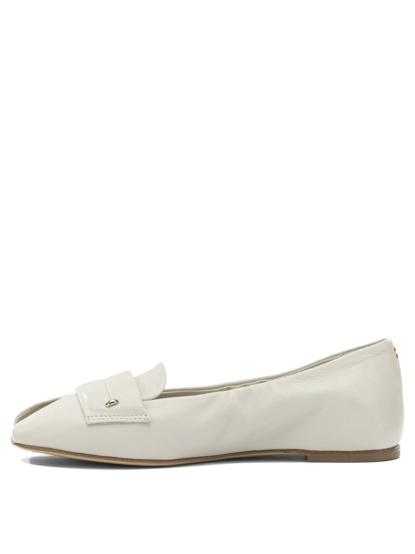 Halmanera Pointed Toe Loafers With Decorative Strap And Metal Accents