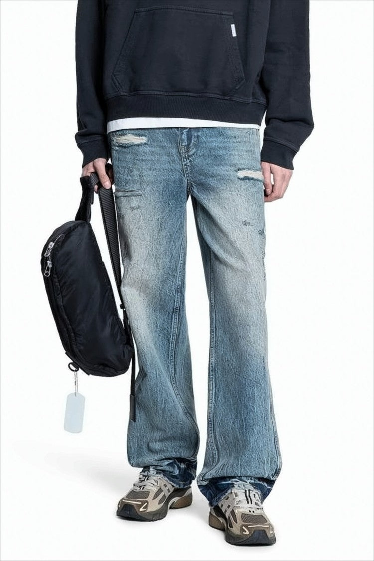 Represent Relaxed Wide-Leg Denim Pants