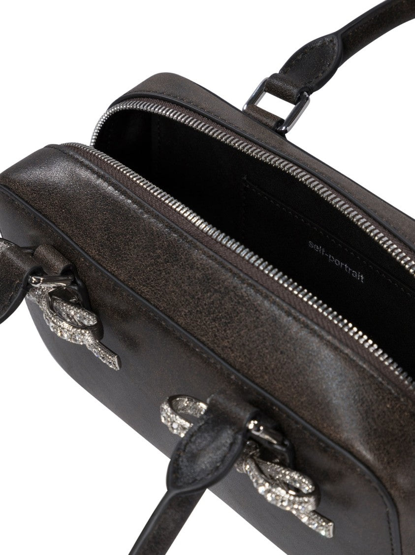 Self-Portrait Rectangular Shoulder Bag With Bow Embellishments