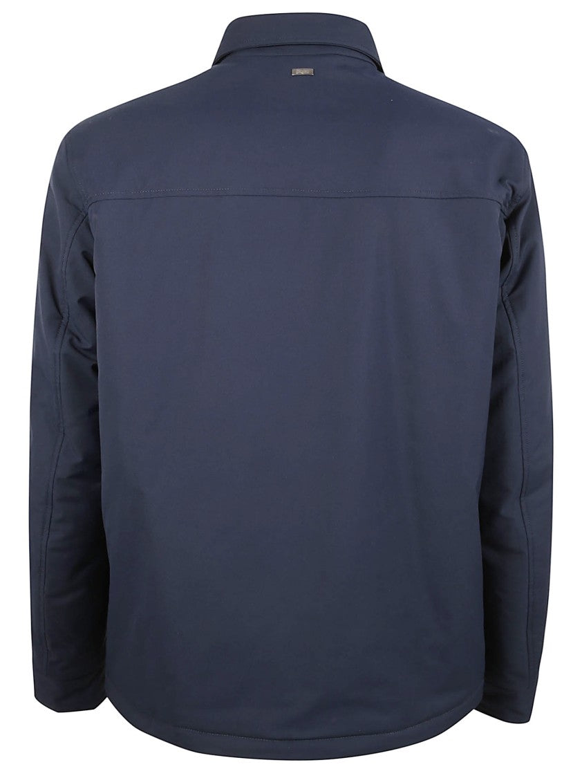 Herno Contemporary Blue Polyester Jacket With Design