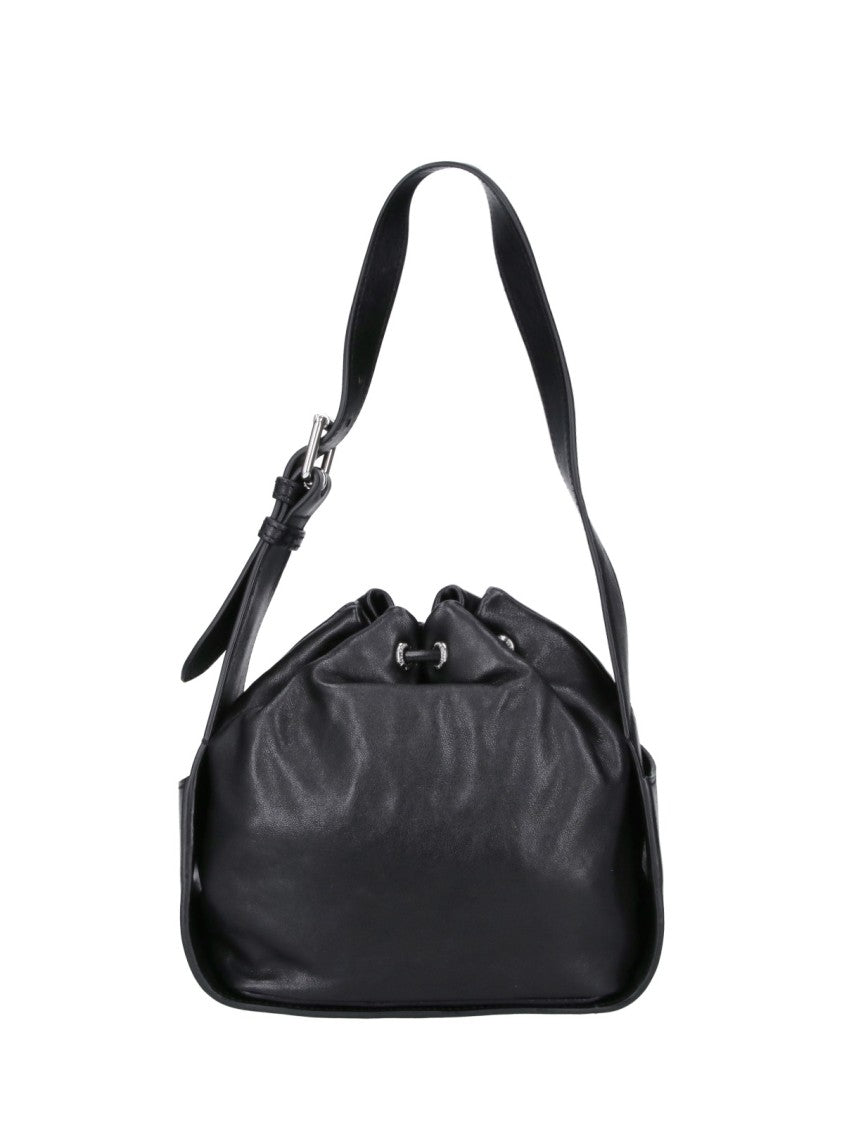 Vivienne Westwood Stacey Drawstring Orb Leather Bucket Bag