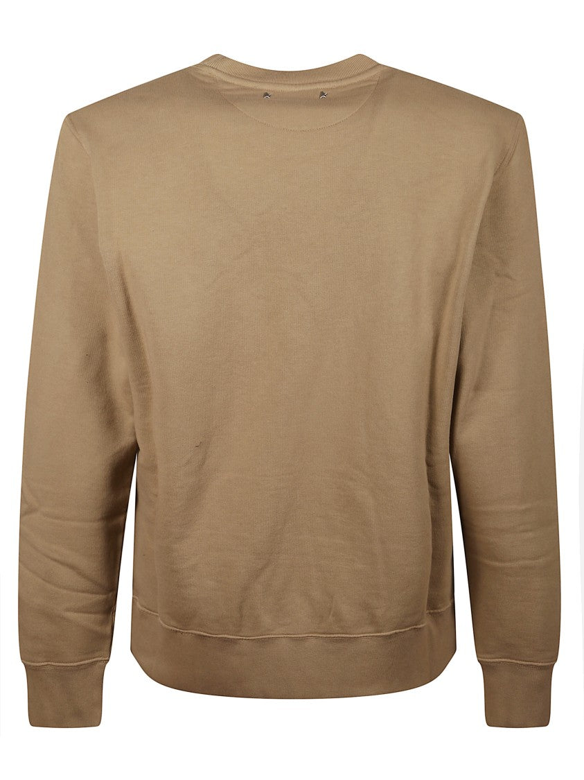 Golden Goose Vintage-Inspired Dyed Cotton Crewneck Sweatshirt With Emblem