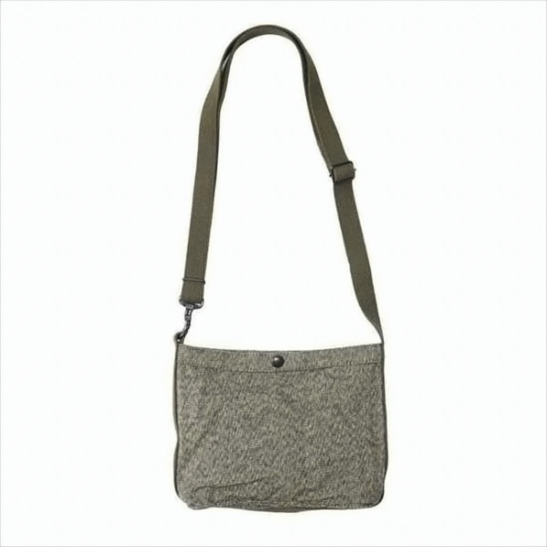 Nigel Cabourn Textured Cotton Crossbody Bag With Herringbone Pattern
