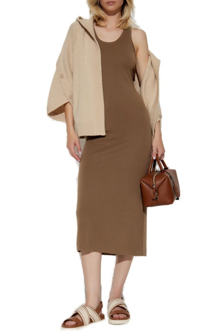 Max Mara Sleeveless Midi Dress With Fitted Silhouette