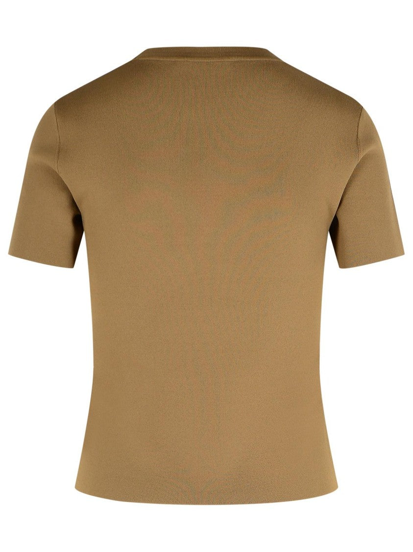 Max Mara 'Adelio' Hazelnut Viscose Blend T-Shirt