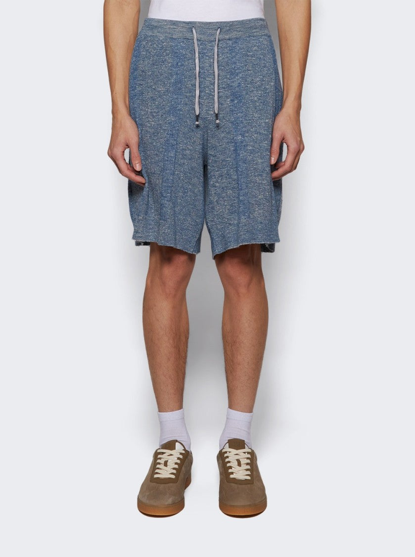 Maison Margiela Petrol Relaxed Fit Textured Shorts