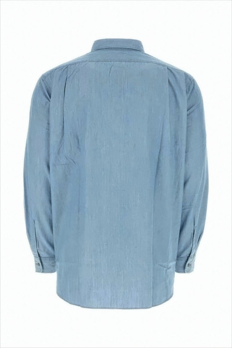 Nanamica Light Blue Denim Shirt With Classic Collar