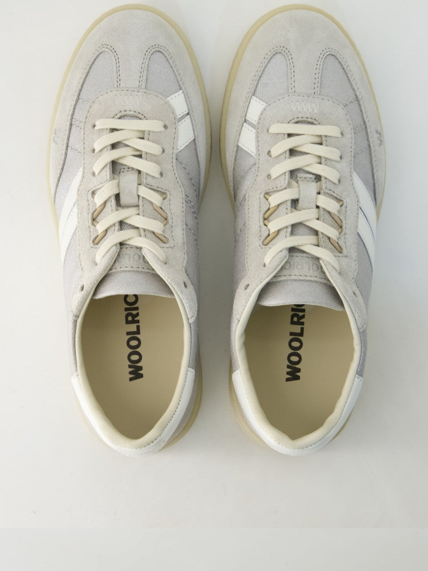 Woolrich Grey Double U.T Camoscio Suede Sneakers