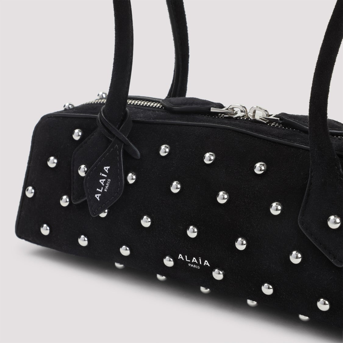 Alaïa Black Suede Leather Le Teckel Small Shoulder Bag