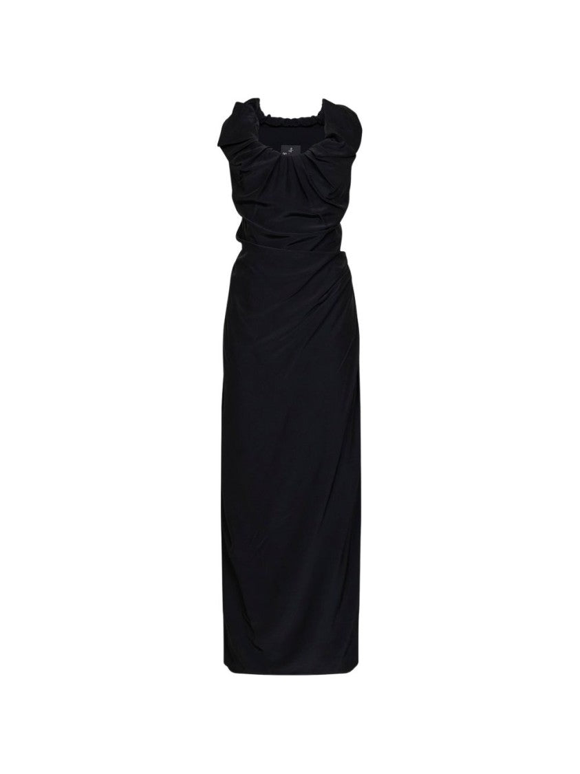 Vivienne Westwood Maxi Dress With Fitted Bodice And Ruched Details