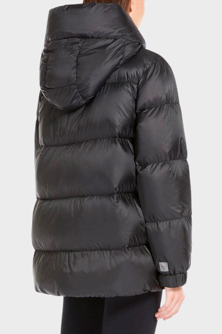 Max Mara Black Seia Hooded Polyester Puffer Jacket
