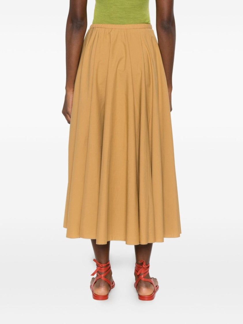Forte Forte A-Line Beige Skirt With Soft Pleats