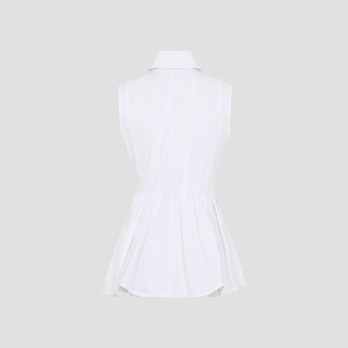 Sportmax Fitted Cotton Top With Peplum Hem