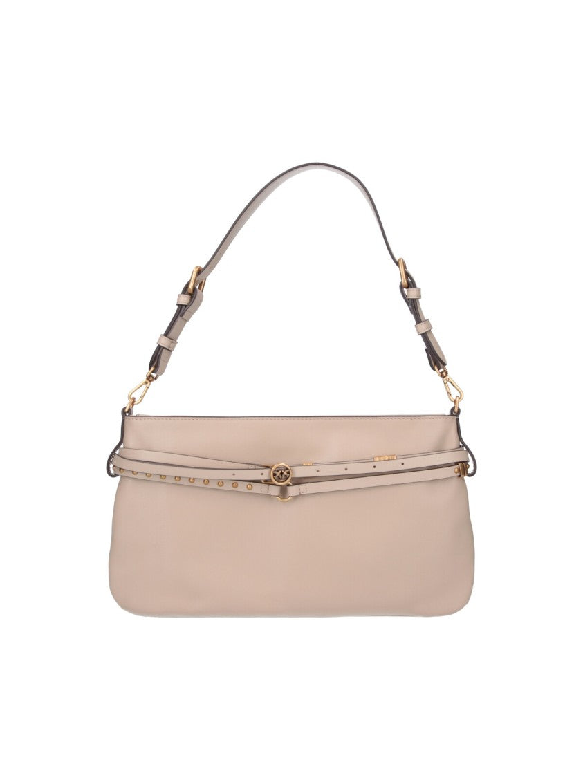 Pinko Beige Medium Belt Shoulder Bag