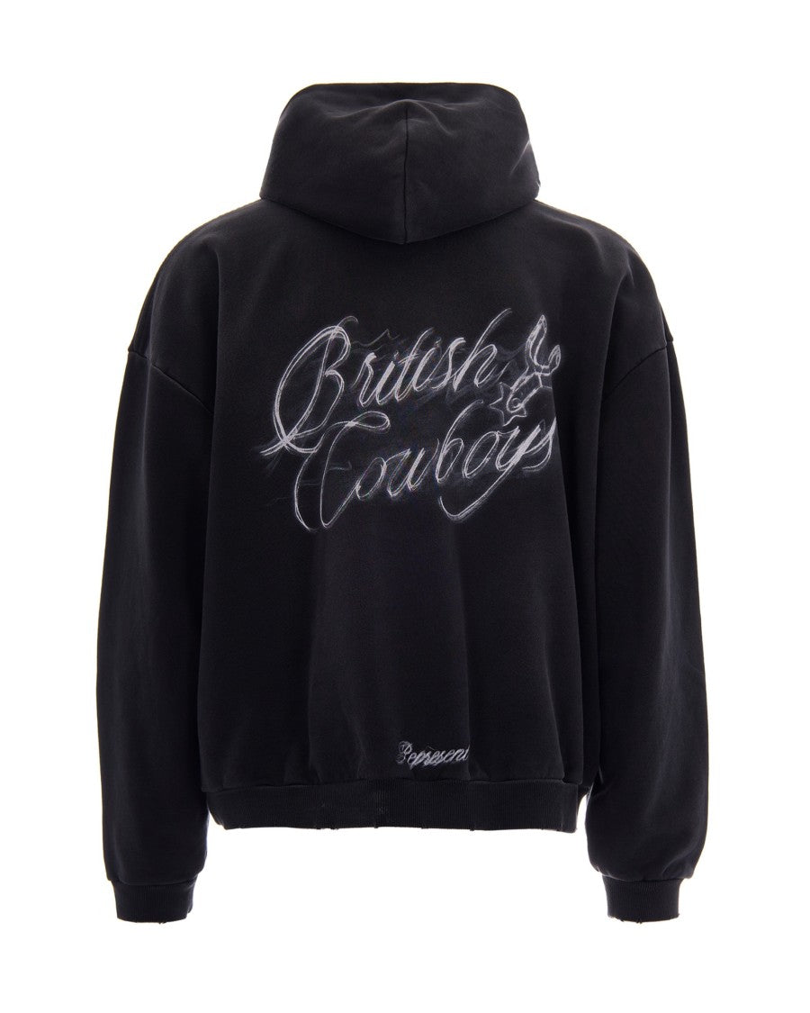Represent British Cowboys Stained Black Sweatshirt
