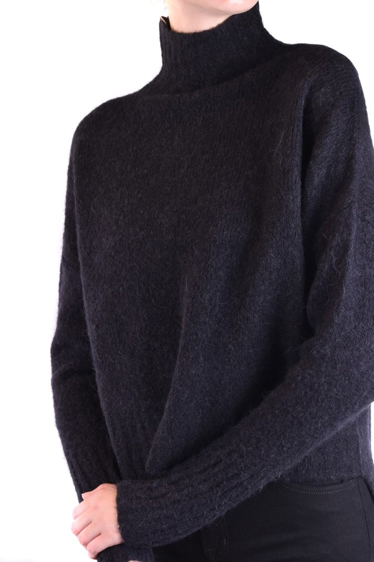 Pinko Sophisticated Black Sweater With High Neckline