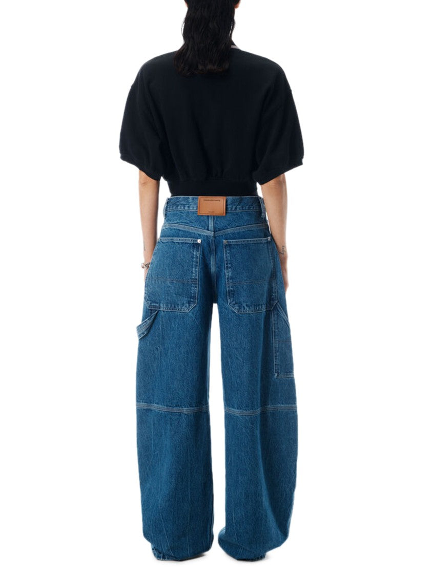 Alexander Wang Mid Rise Oversized Denim Trousers