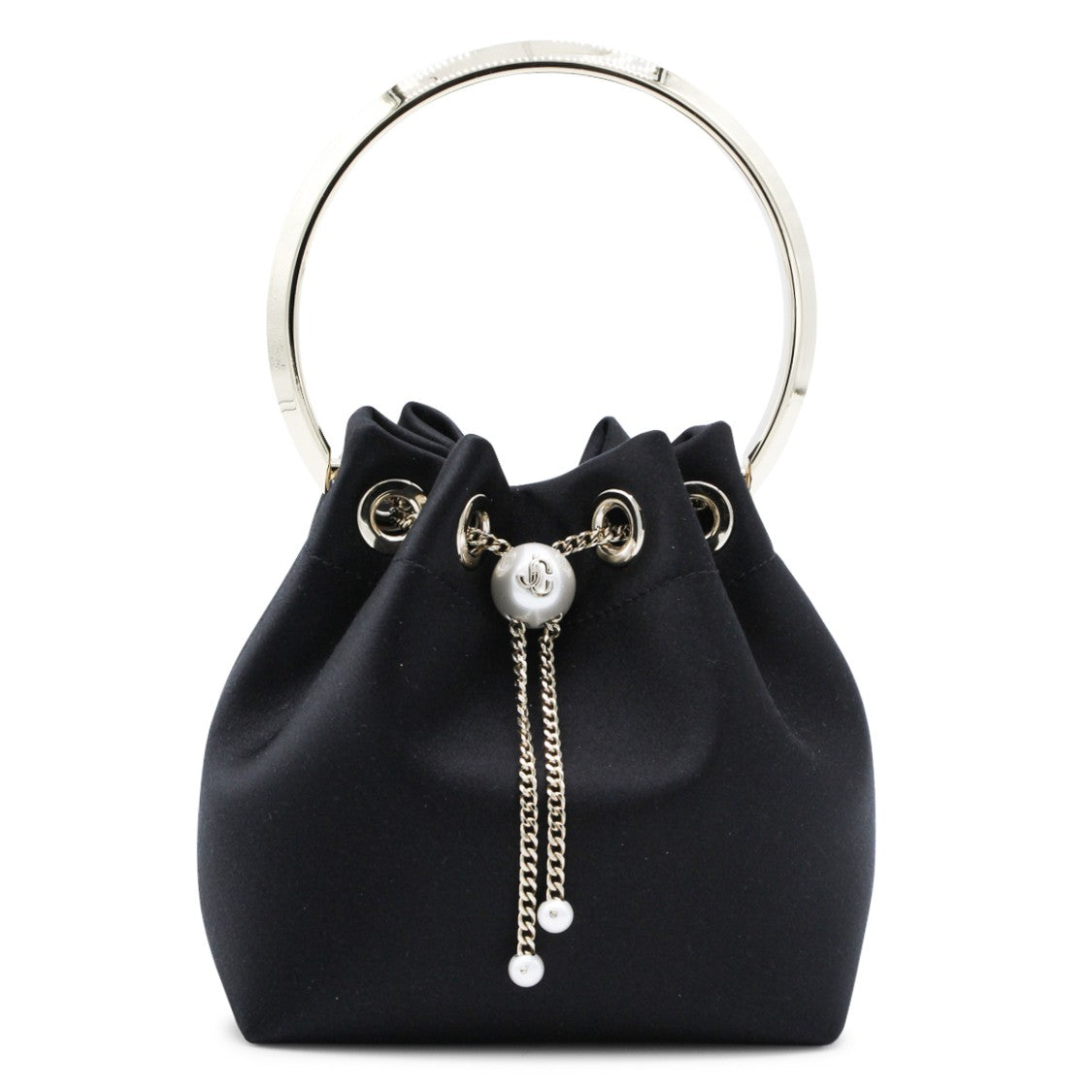Jimmy Choo Black Top Handle Bon Bon Bag