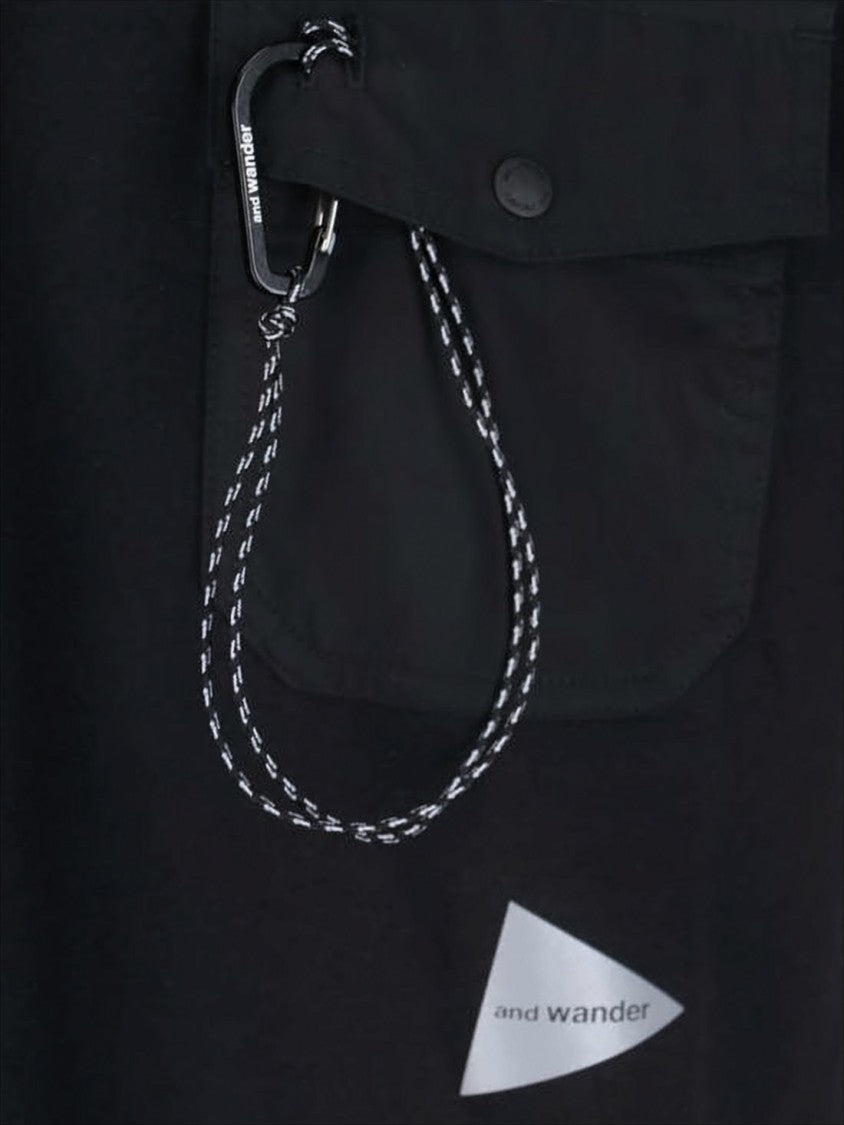 And Wander Boxy-Fit Short-Sleeved T-Shirt With Flap Pocket